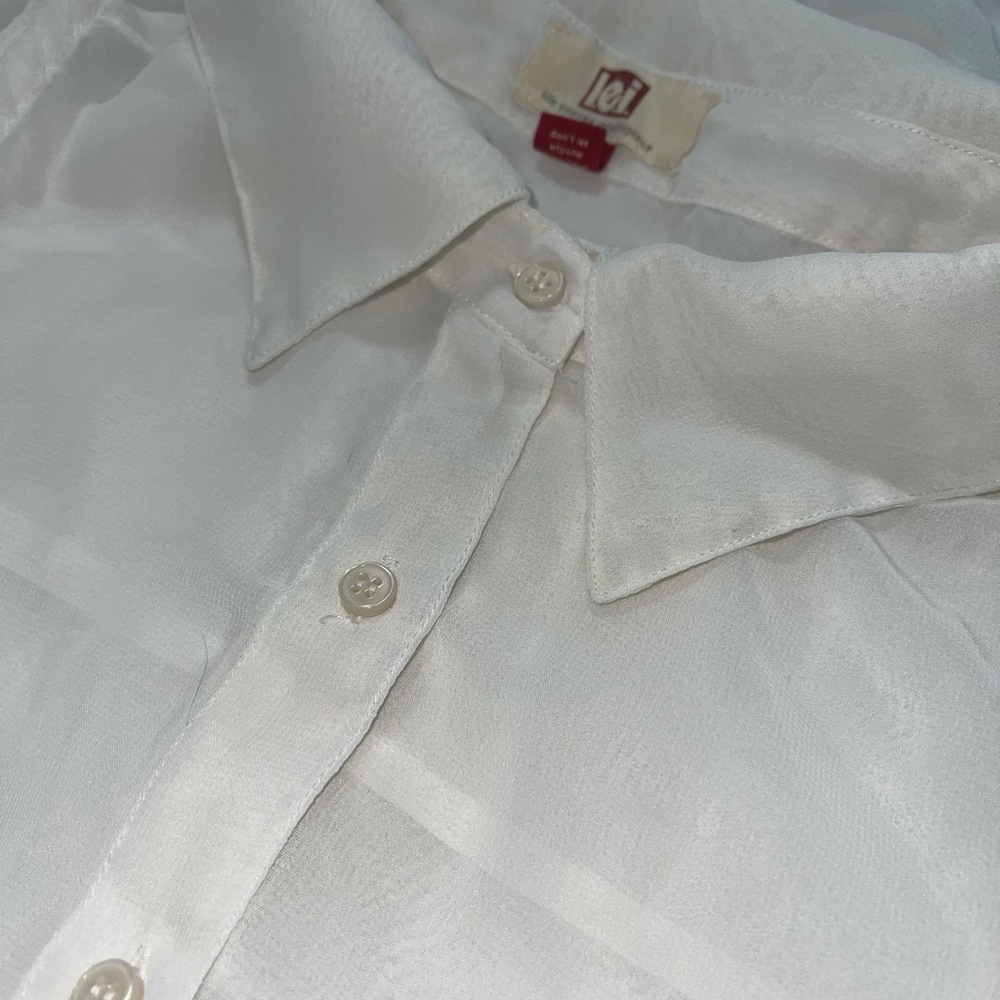L.E.I Sheer White Tank Top Cover Up